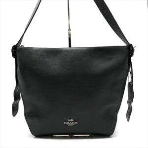Coach Black Pebbled Leather Shoulder Bag